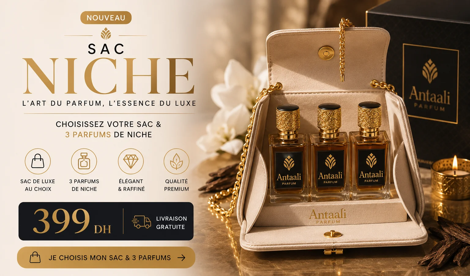Sac Niche — 3 Parfums 50ml